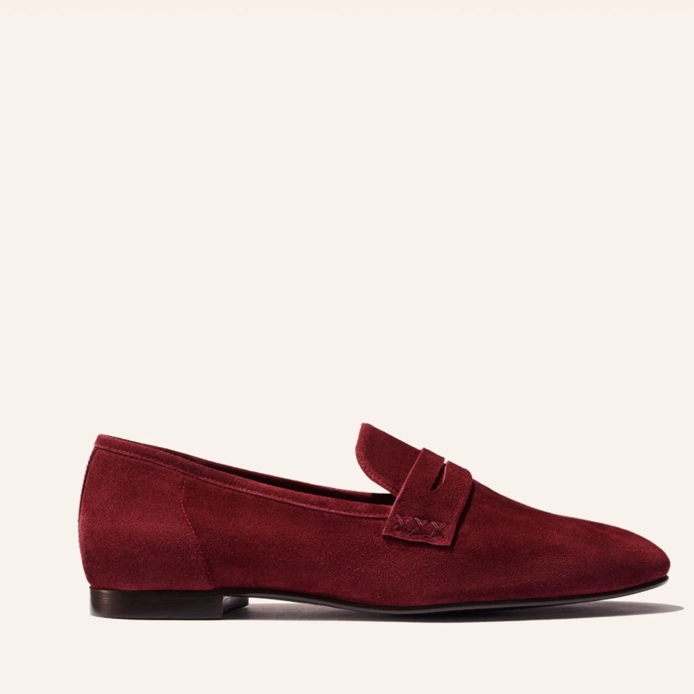 Margaux The Penny Loafer, Garnet Suede